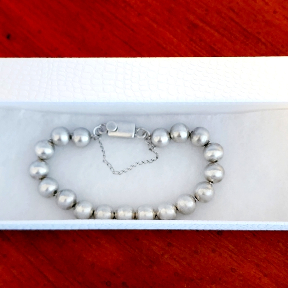 SILPADA designs retired .925 sterling silver ball bead 10mm 7 in bracelet - Picture 1 of 8